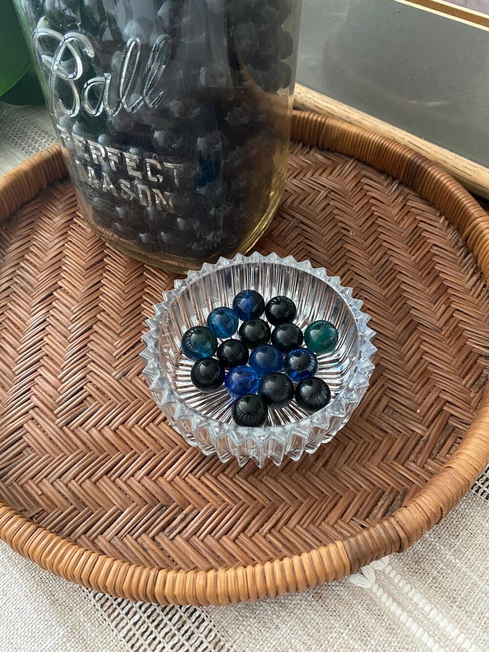 50 Vintage Marbles Clearies Handmade Marbles, lot of 50, Antique Marbles